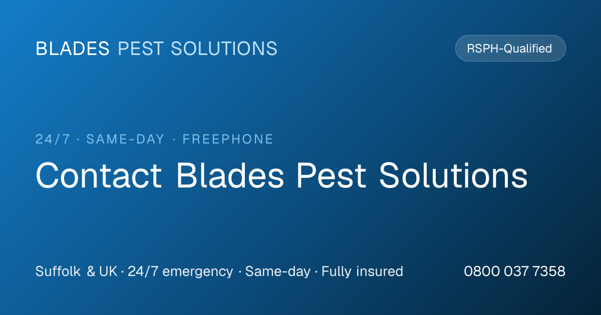 Contact Us | 24/7 Pest Control | Blades Pest Solutions